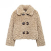Women's Teddy Coat Faux Sheepskin Coats for Women Warm Winter Woman Coat Fluffy Jacket Women Short Hairy Coat Woman