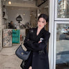 Autumn Black Blazers Women's Casual Elegant Long Sleeve Temperament Casual Loose Suit Woman Ladies Outwear