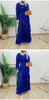 Ruffles Pleated Dress Women Round Neck Flare Sleeves Solid Maxi Belt Dresses Party Spring 2AA1502
