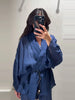 Casual Women Shirt Pant Set V-Neck Lace Up Loose Long Sleeve Top Wide Leg Trousers Suit Spring Autumn Chic Lady Outfits