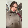 Autumn Women Stand Collar Woolen Jacket Single Breasted Long Sleeve Female Coat Chic Street Office Short Outerwears