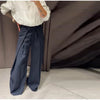 Stitching Blazer Pants Suit Women's Loose Lapel Long Sleeve Coats Wide Leg Trousers Autumn Female Elegant Suit