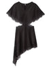 Women Sexy Patchwork Lace Dress Hollow Waist Asymmetrical Mini Dresses Woman Elegant Lady Party Club Evening Dress