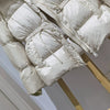 Women Belted Down Jacket with Hood Autumn Winter Warm Thick Outwear White Duck Down Casual Coat
