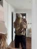 Women Casual Solid Cropped Suede Jacket Chic Stand Collar Zipper Pocket Loose Jackets Autumn Lady Commuter Outwear