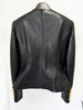 High Street Designer Jacket Women's Slim Fitting Snail Button Artificial Leather Blazer