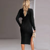 Maternity Womens Solid Color Jacquard V-Neck Knit Long Tight Sleeve Dress Belt Pregnancy Winter Women Sweater Clothes