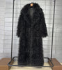 Colorful Women's Furry Coat Rose Pink Faux Fur Coat Suit Collar Autumn Winter Thick Cardigan Long Overcoat Chic 2DB5859