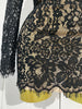 Sexy Black Lace High Neck Hollow Out Design Bodycon Mini Dress Women Long Sleeve Evening Party Club Bar Cocktail Celebrity Gowns