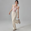 Elastic High Waist Wide Leg Yoga Pants Women Sexy Hip Lifting Gym Pilates Workout Pant Solid Color Slim Straight Sport Trousers