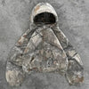 Gothic American Vintage Y2K Fur Lined Warm Jacket Womens Brown Zipper Hooded Coat Autumn and Winter Warm Casual Coats