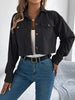 Autumn Winter Crop Jacket Woman Casual Pocket Single Breasted Long Sleeve Lapel Khaki Pink Valentine's Day Corduroy Coats