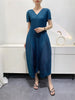 Bud Elegant Dresses for Women Autumn Pleated Casual Solid Color Party Formal Occasion Dresses
