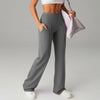 High Waisted Yoga Pants for Women, Loose Wide Leg Workout Trousers with Pockets for Running and Outdoor Exercise