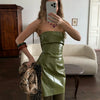 Street Zipper Leather Jackets Skirts Sets Women Loose Stand Collar Full Sleeve Coat Straight Skirt Autumn Winter Lady Suit