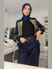 Street Women Jacket Urban Button V-neck Long Sleeve Patchwork Panelled Female Coat Spring Autumn Chic Lady Outwears