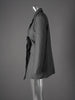 Contrast Color Ribbon Blazer Women's Notched Collar Loose Single Button Long Sleeves Split Suit Jacket