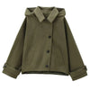 Women's Jackets Green Oversized Hoodies Autumn Winter Coats And Jackets Long Sleeve Loose Removable Hood Outerwears