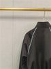 Satin Women Letter Embroidery Short Jacket Stand Collar Bright Thread Decoration Spring Female Zipper Slanted Pocket Coats