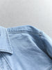 Women's Same Solid Color Lapel Pocket Medium and Long Loose Coat Long Sleeve Casual Denim Shirt