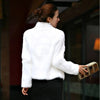 Autumn Winter Real Genuine Rabbit Fur Coat Women Full Pelt Real Rabbit Fur Jacket Fur Mandarin Collar Overcoats