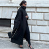 Green Lapel Belt Lace Up Long Trench Coat Women Lantern Sleeve Waist Cinching Jacket Autumn Lady Street Daily Outerwear