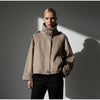 Women Stand Collar Spring Woolen Coats Single Breasted Loose Female Long Sleeve Jacket Office Lady Street Short Coat