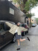 Korea Short Outerwear Woman Casual Loose Lazy Chic Long Sleeve Cotton Blends Windbreaker Coats Thin Thench