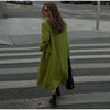 Autumn Winter Solid Women's Woolen Overcoat Urban Long Sleeve Lapel Button Female Outwear Elegant Lady Overcoats