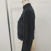 Elegant Women's Velvet Blazerjacket Frog Button Long Sleeve Slim Black Short Coat Spring Female Street Outerwear