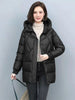 Hooded Cotton Coat Women's Mid-Length Winter Jackets Elegant Mother's Parkas Padded Jacket Thick Down Padded Jacket Vintage