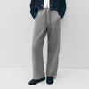 Women Pants Fleece Lined Panelled Design Loose Fit Barrel Leg Elastic Waist Minimal Style Everyday Style Winter