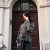 Spring Women's Solid Lace Up Trench Coat Stand Collar Double Breasted Jacket Stylish Lady Long Sleeve Outerwear Street