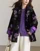 Chinese Style Retro National Embroidered Sequins Cotton Padded Coat Women Autumn Winter Loose Warm Heavy Velvet Cotton Jack