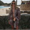 Lightweight Floral Print Oversized Coat & Square Scarf Skirt & Long Pants For Women Lady Holiday Streetwear Outfits