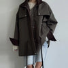 Printed Oversized Drawstring Waist Jackets Women Street Stand Collar Full Sleeve Zipper Slim Coats Autumn Chic Ladies Outerwears