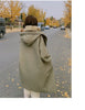 Autumn Winter Korean Loose Women Down Cotton Coat Hooded Medium Length Cotton Coat Large Pocket Windproof Coat