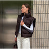 Two Wear Women's Winter Jacket Detachable Sleeve Padded Coat Stand Collar Hooded Puffer Coat Short Padded Coat Padded Vest