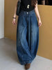 Autumn European and American Style Retro Loose Denim Pants Women Design Pants