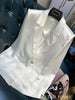 Women's White Blazer Spring Autumn Outerwear Female One Button Top High-quality Triacetic Acid Small Suit Coat