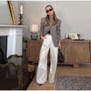 Spring Solid Stand Collar Blazer Jacket For Women Elegant Long Sleeve Suit Coats Female High Street Chic Ol Outerwear