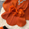 Elegant Rhinestone Pleated Skirt Sets Slim Party Club Vintage Dress American Women Clothes Two Piece Set 9R3018