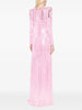 High Street Designer Party Vestido Women's Beaded Sequined Gauze Long Maxi Dress