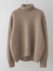 Autumn and Winter Thick Cashmere Sweater Women High Neck Pullover Sweater Warm Loose Knitted Base Sweater Jacket Tops