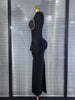Women Long Sleeve Square Collar Shinning Diamond Bodycon Long Bandage Dress Elegant Evening Party Celebrate Outfit