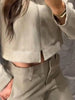 Casual Coat Pant Women Sets Urban Zippers Long Sleeve Jacket Zipper Pleated Straight Trousers Autumn Chic Lady Outfit