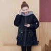 Winter Women Lamb Wool Thick Denim Jacket 3XL Loose Hooded Windbreaker Coat Casual Zipper Jeans Outerwear Warm Parkas