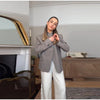 Spring Solid Stand Collar Blazer Jacket For Women Elegant Long Sleeve Suit Coats Female High Street Chic Ol Outerwear