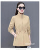 Windbreaker Women Mid Length Outerwear Spring Autumn Korean Waist Jacket Trench Coat for Women Basic Coat Mom Clothes