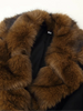 Autumn Solid Lace Up Jacket For Women High Street Turn Down Fur Collar Long Sleeve Belt Coats Lady Chic Street Outerwear